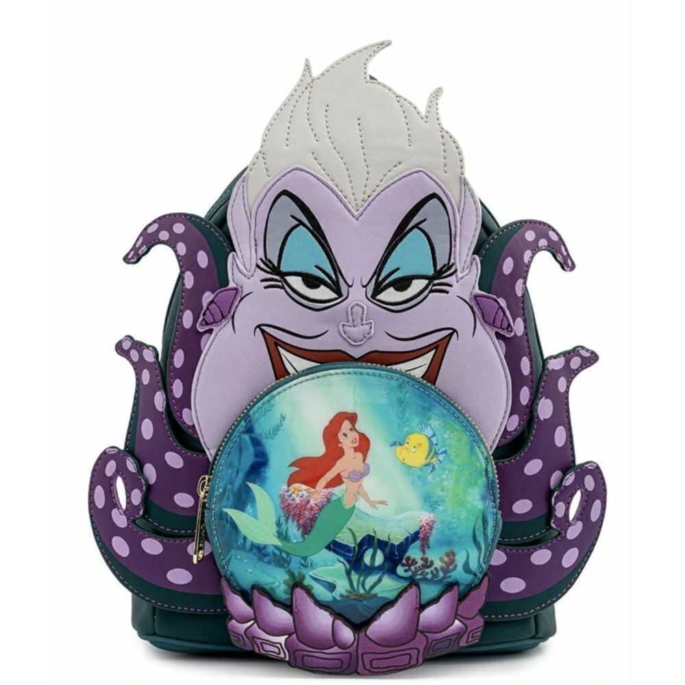 Loungefly Disney Villains Ursula Crystal Ball Little Mermaid Mini Backpack